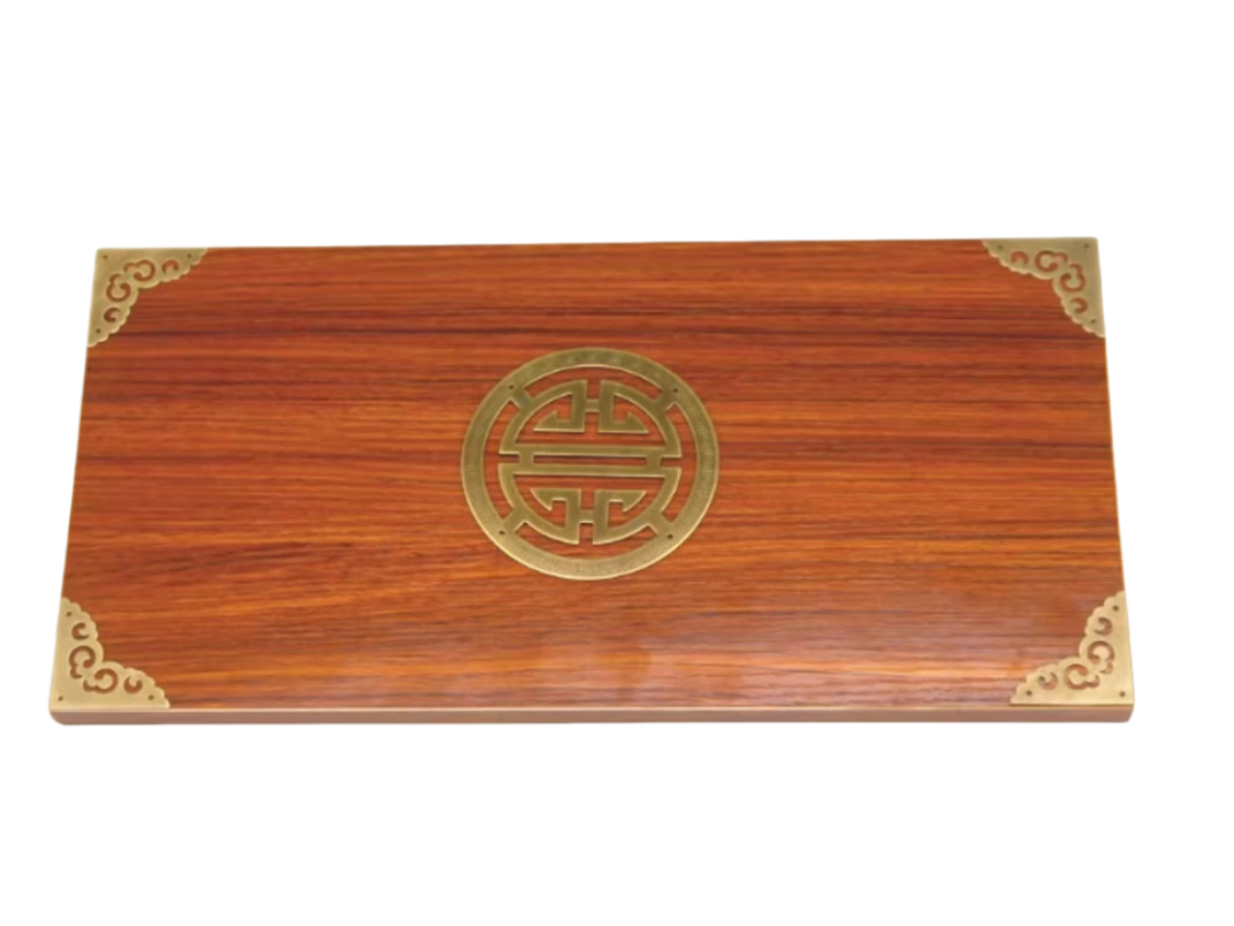 木盒的制作工藝(7)--金屬貼片